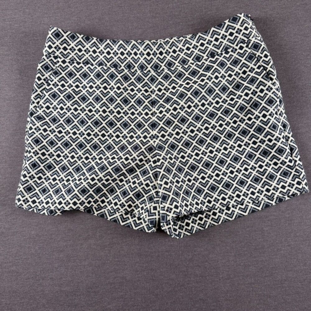 Banana Republic Hampton Fit Navy Geometric Jacquard Shorts Size 4